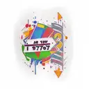 A forearm tattoo incorporating the number 1977 in a new school gangsta style tattoo design idea