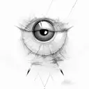 Web with an eye on the triceps tattoo design idea
