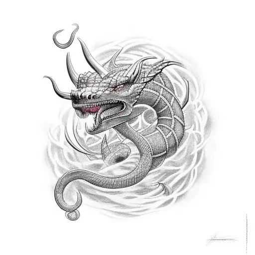 jormungandr figth thor tattoo design idea