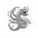 jormungandr figth thor tattoo design idea