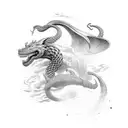 jormungandr fighting thor tattoo design idea