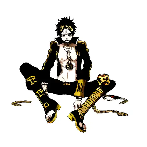 Trafalgar Law personaje de one piec e tattoo design idea