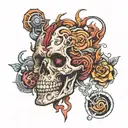 adhd brain tattoo design idea