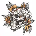 adhd brain tattoo design idea