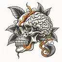 adhd brain tattoo design idea
