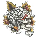 adhd brain tattoo design idea