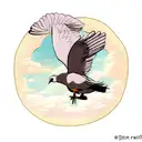 pigeon avec béret et baguette sous l'aile  tattoo design idea