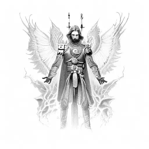 the fall of lucifer from heaven tattoo design idea