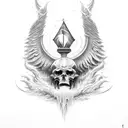 the fall of lucifer from heaven tattoo design idea