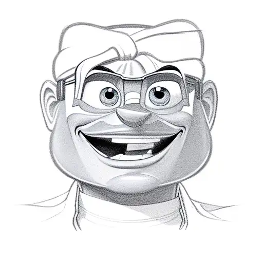 guido from cars as a mechanic tattoo design idea