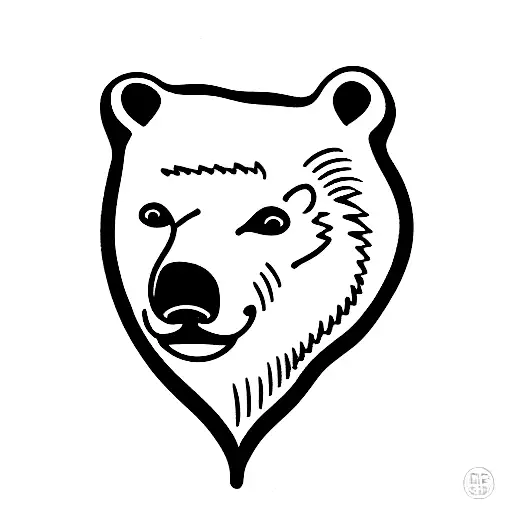 polar bear with bi polar disorder tattoo design idea