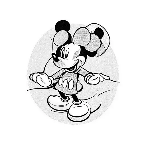 Mickey mouse tattoo design idea