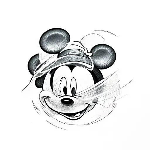 Mickey mouse tattoo design idea