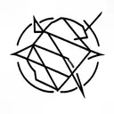 cyber sigilism tattoo design idea