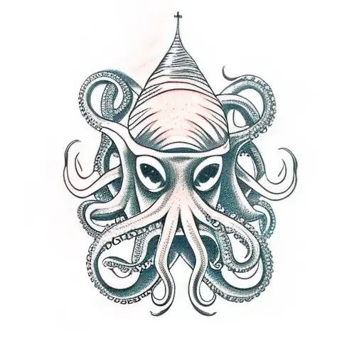 octopus evil strong dark power tattoo design idea