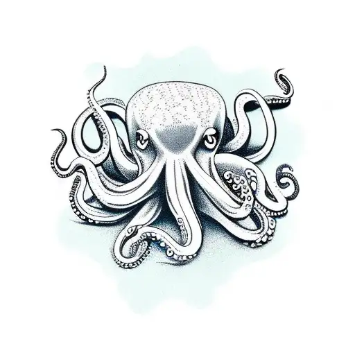 octopus evil strong dark power fight on schoukder tattoo design idea