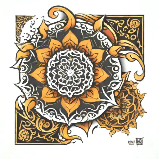 elbow mandala tattoo design idea
