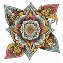 elbow mandala tattoo design idea