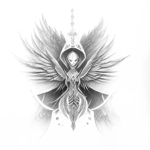 wings for back tattoo design idea