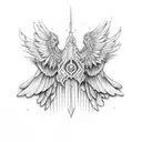 wings for back tattoo design idea