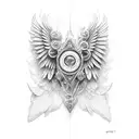 wings for back tattoo design idea