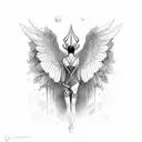 wings for back tattoo design idea