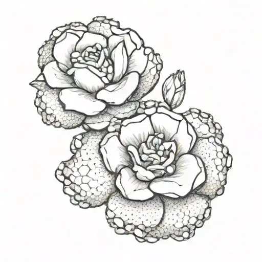crystallized desert rose  tattoo design idea