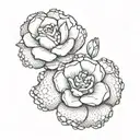 crystallized desert rose  tattoo design idea