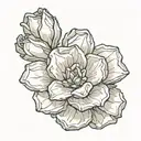 crystallized desert rose  tattoo design idea