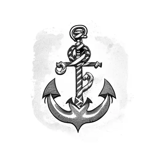 seaman and sailor with anchor tattoo design idea