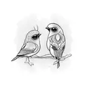 two birds tattoo design idea