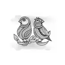 two birds tattoo design idea