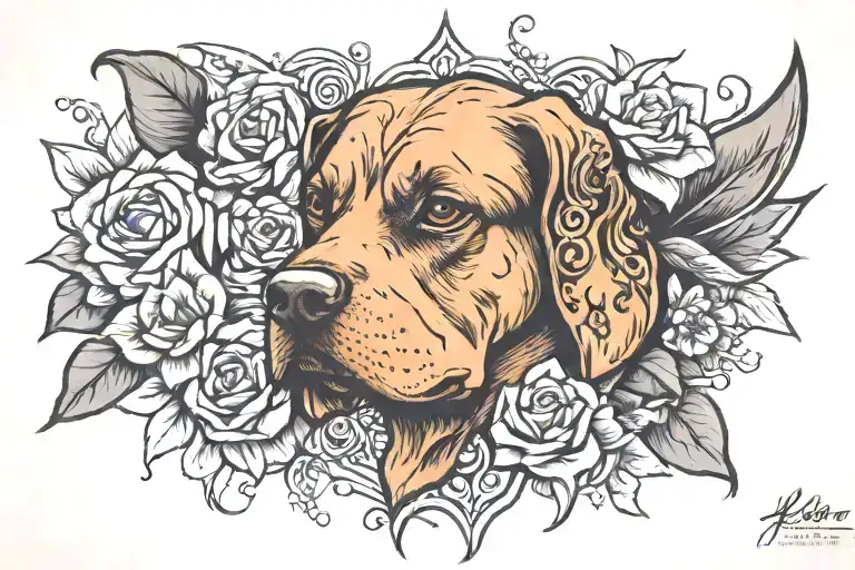 Dog Memorial tattoo tattoo design idea