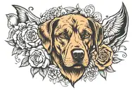 Dog Memorial tattoo tattoo design idea