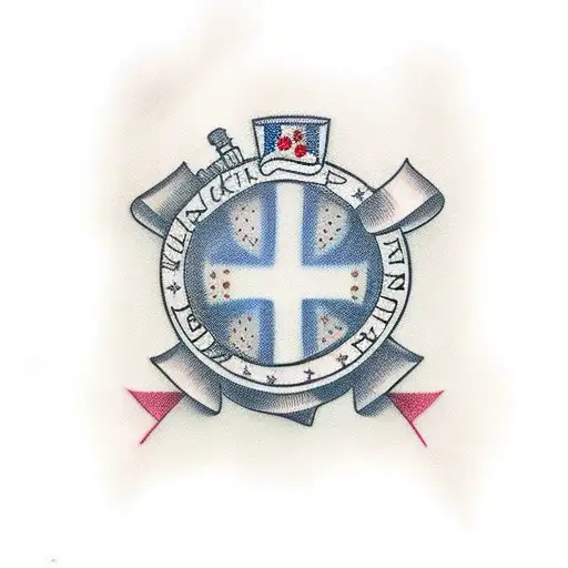 Croatian cross tattoo design idea