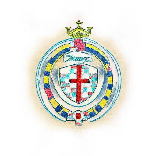 traditional croatian cross tattoo design idea