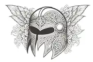sparta helmet tattoo design idea