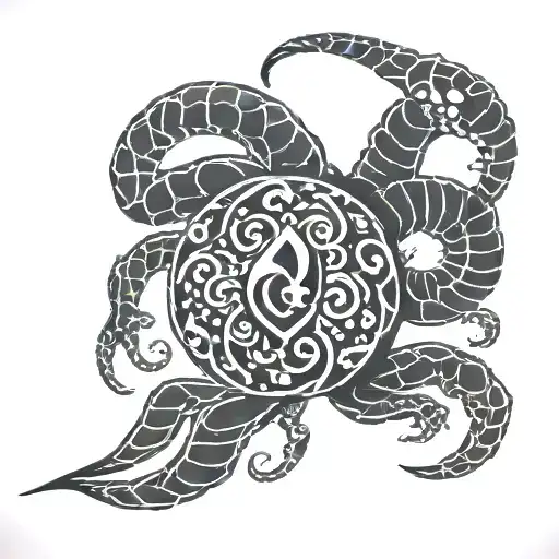 Cancer and Aries tattoo design idea