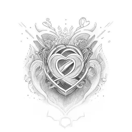 forever23 in cursive with a heartbeat tattoo design idea