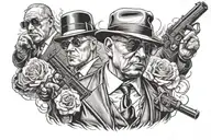 Gangster Boss He also tattoo design idea