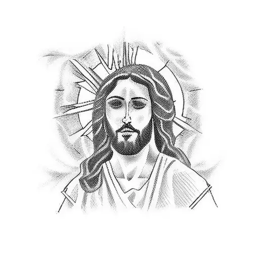 Jesus abraçando uma menina, joao 3-16 tattoo design idea