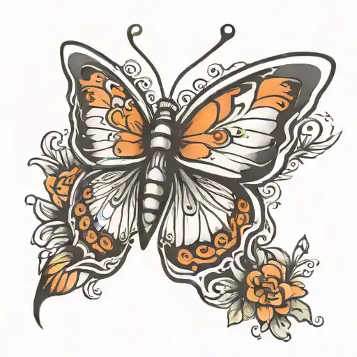 tomorrowland butterfly logo tattoo design idea