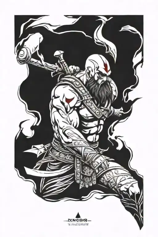 kratos tattoo design idea