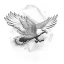 Eagle in flight tattoo design idea