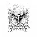 Eagle in flight tattoo design idea