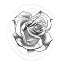 caveira com rosas e cruz tattoo design idea
