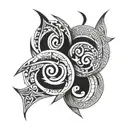 tribal patterns intertwined tattoo design idea