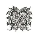 tribal patterns intertwined tattoo design idea