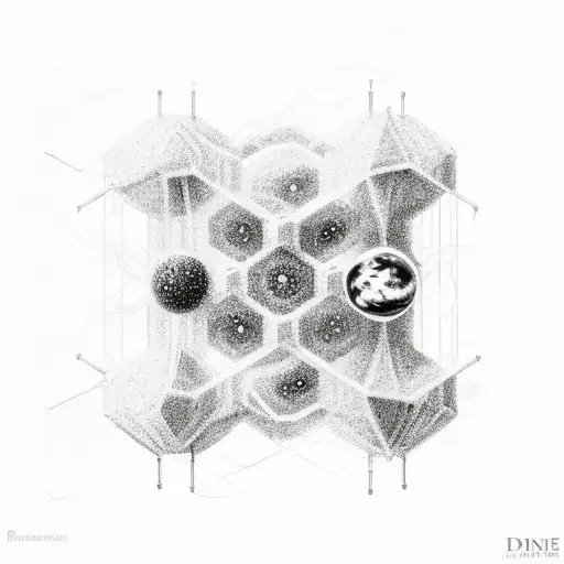 DNA molecules transforming in galaxies tattoo design idea