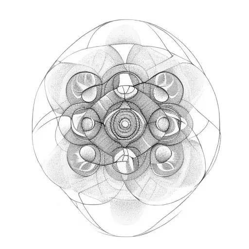a tennis ball spiraling into a fibonacci sequence tattoo design idea